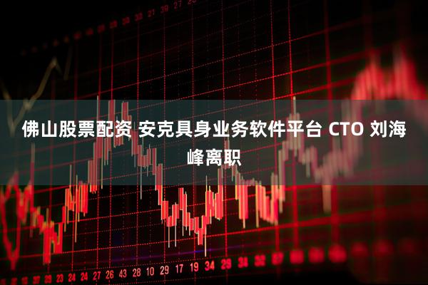 佛山股票配资 安克具身业务软件平台 CTO 刘海峰离职